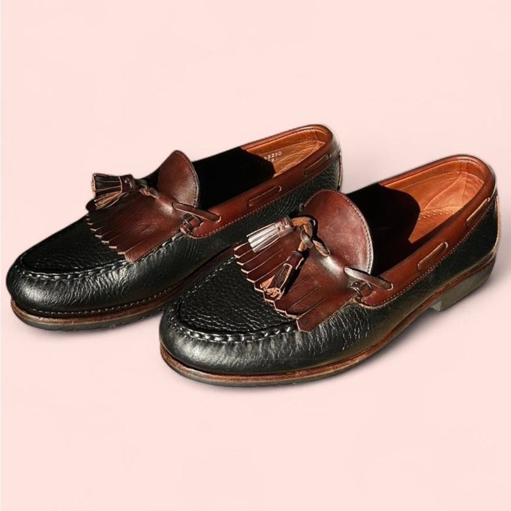 Allen Edmonds Nashua Black and Brown Tassel Loafers